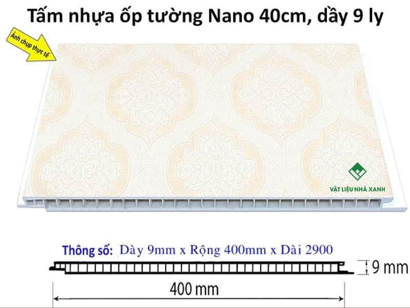 Kích thước tấm nhựa Nano