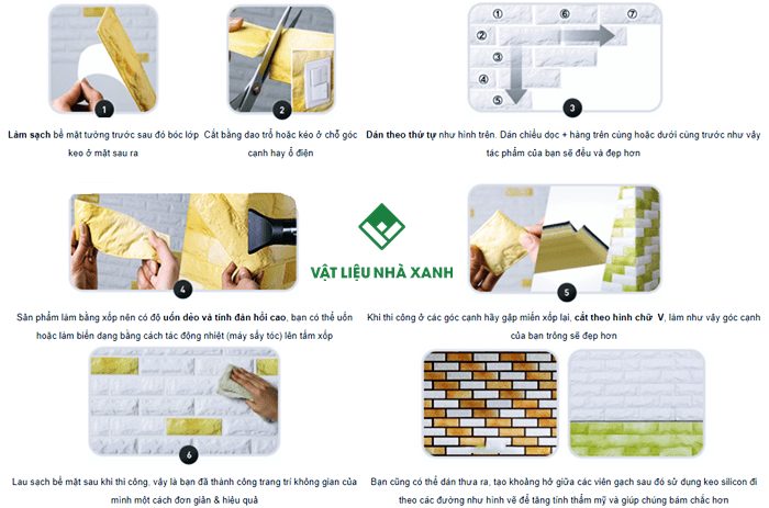thi công xốp dán tường