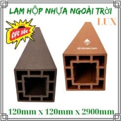 Thanh Lam Hộp Gỗ Nhựa Ngoài Trời 120x120mm