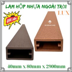 Thanh Lam Hộp Gỗ Nhựa Ngoài Trời 40x80mm