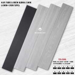 Sàn Nhựa Hèm Khóa 5mm Vân Gỗ Có Đế IPXE TA 15 san nhua hem khoa 5mm TA gia re 2