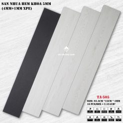 Sàn Nhựa Hèm Khóa 5mm Vân Gỗ Có Đế IPXE TA 13 san nhua hem khoa 5mm TA gia re 4