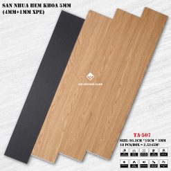 Sàn Nhựa Hèm Khóa 5mm Vân Gỗ Có Đế IPXE TA 10 san nhua hem khoa 5mm TA gia re 7