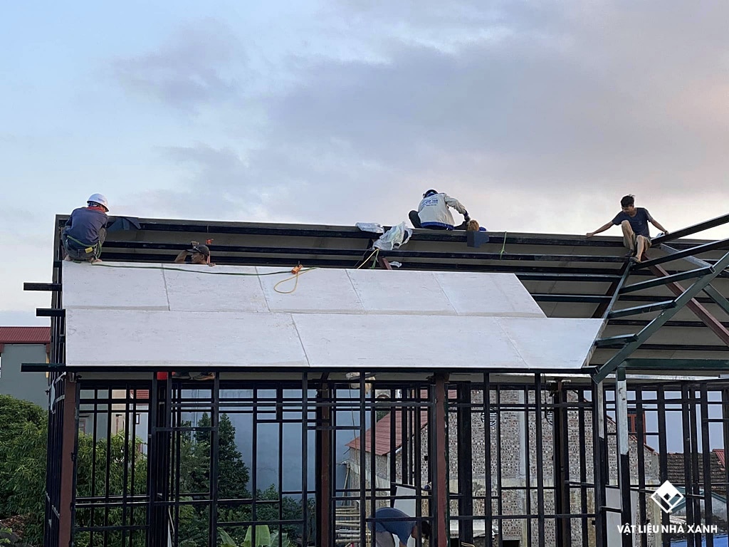 Giá Tấm Cemboard Ngoài Trời Làm Tường Vách Ngăn Lót Sàn Chịu Nước 41 Thi Công Tấm Cemboard Ngoài Trời