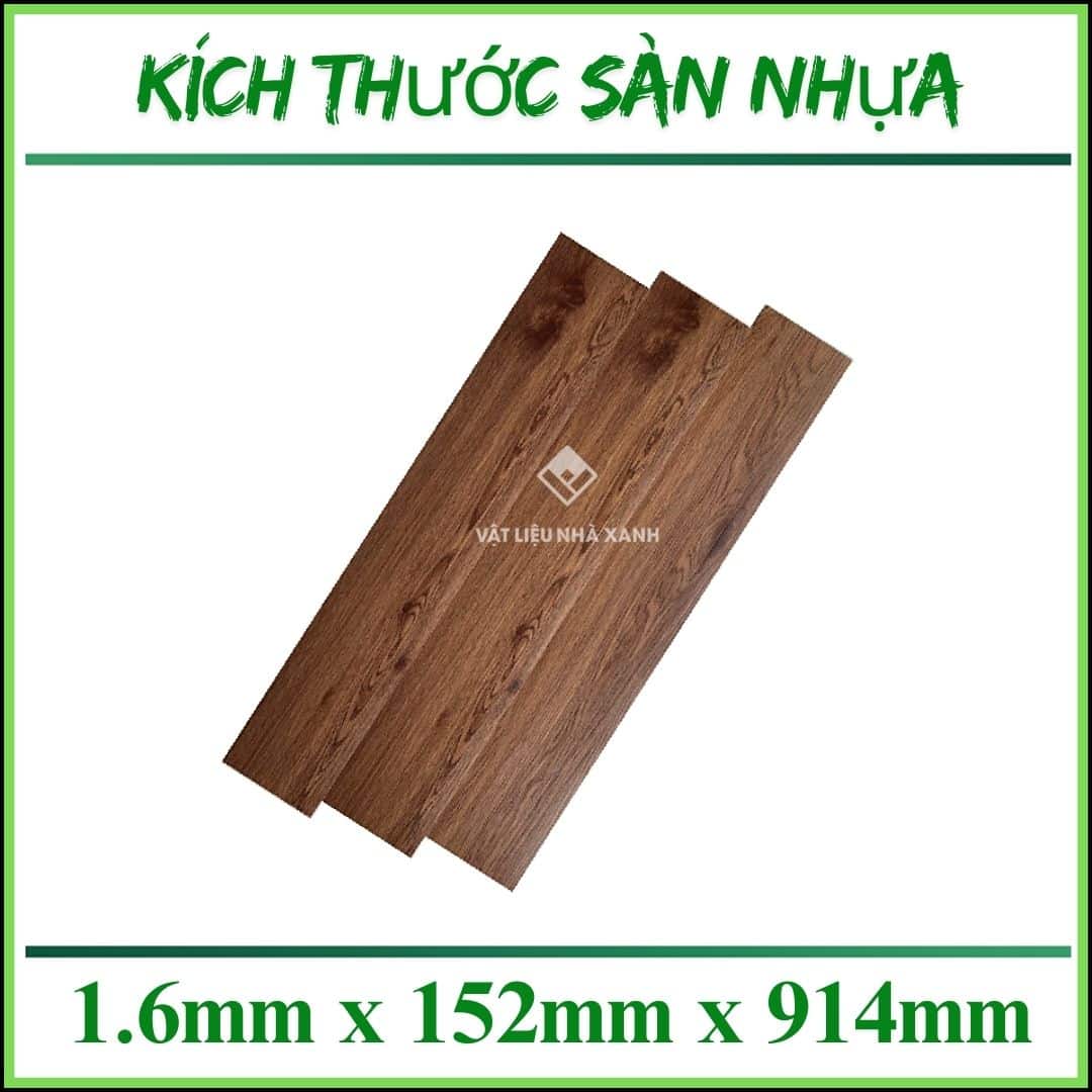 Sàn Nhựa Tự Dán Giả Gỗ Dày 1.6mm NC 26 Kích Thước Sàn Nhựa Tự Dán Giả Gỗ Dày 1.6mm