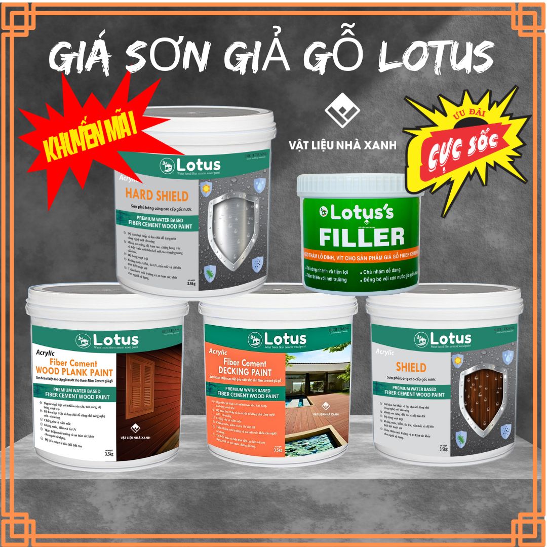giá sơn giả gỗ Lotus