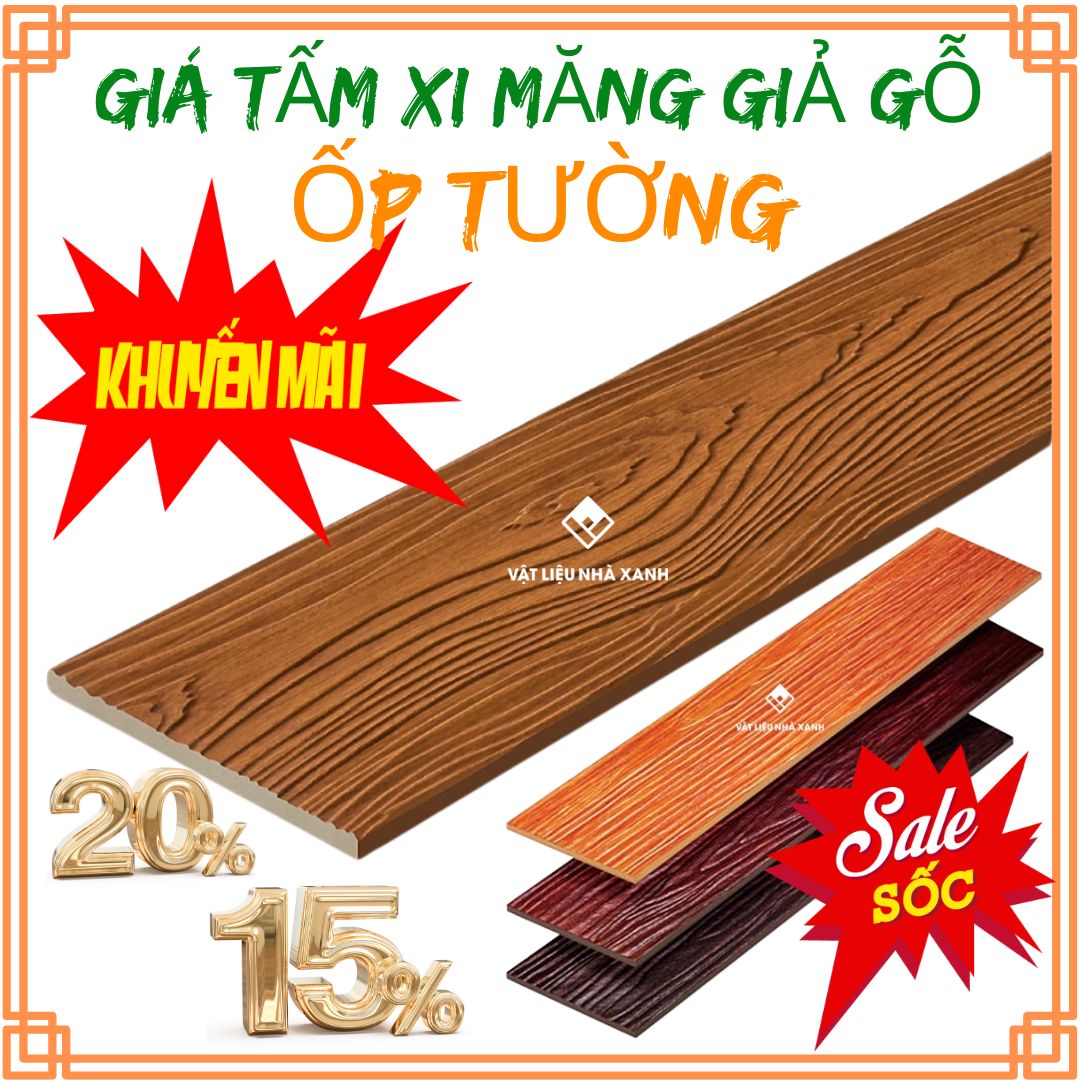 Giá Tấm Xi Măng Ốp Tường Giả Gỗ Ngoài Trời Smartwood SCG