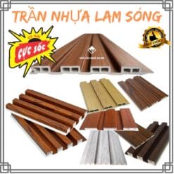 Tấm Ốp Tường 3D Nhựa PVC - Tấm Nhựa 3D Ốp Tường 64 tấm trần nhựa lam sóng