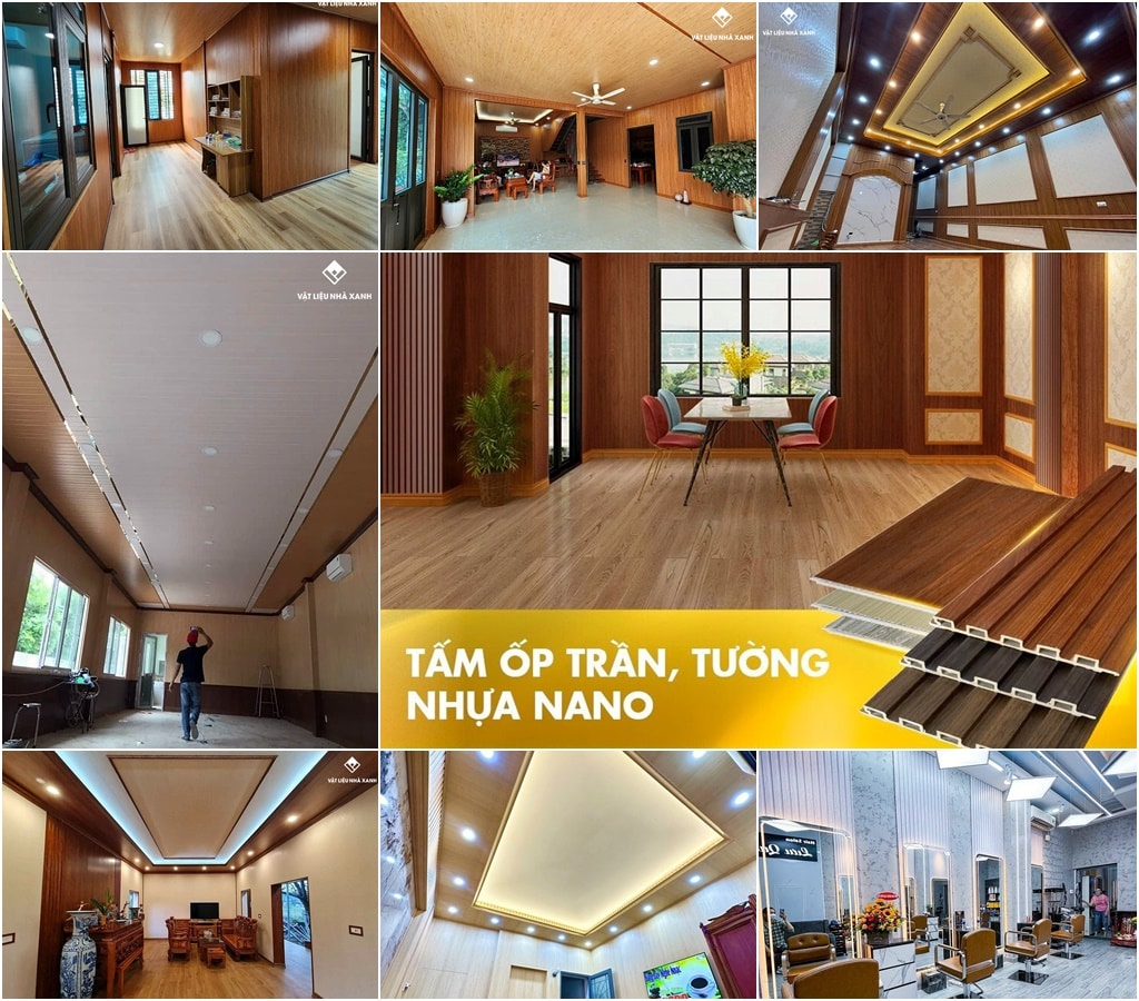 Trần Nhựa Nano Phẳng 166 Ứng dụng tấm trân nhựa nano phẳng