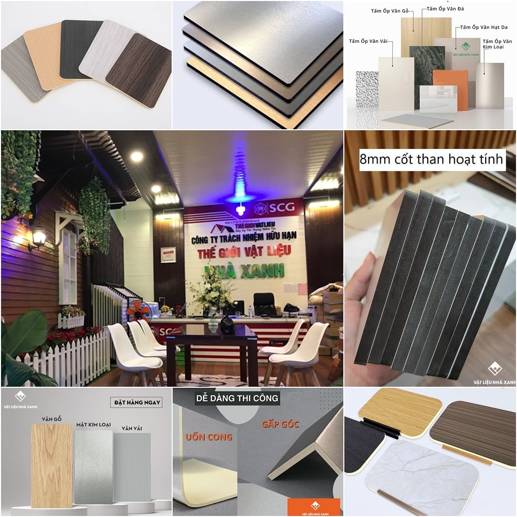 Tấm Ốp Than Tre 5mm Việt Nam - Vân Đá, Vân Gỗ, Vân Vải, Đơn Sắc 146 Địa chỉ bán tấm ốp than tre