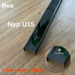 Nẹp Chữ U Inox Thi Công Tấm Ốp Than Tre 20 nep inox U15 den