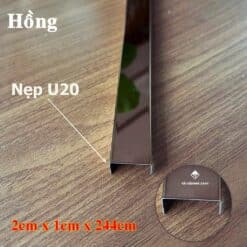 Nẹp Chữ U Inox Thi Công Tấm Ốp Than Tre 15 nep inox U20 hong