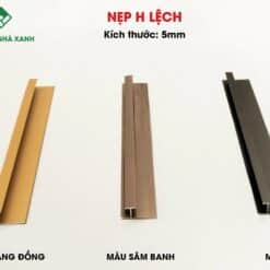 Nẹp Nhôm Chữ H Nối Tấm Ốp Than Tre 6 nep nhom chu H tam than tre