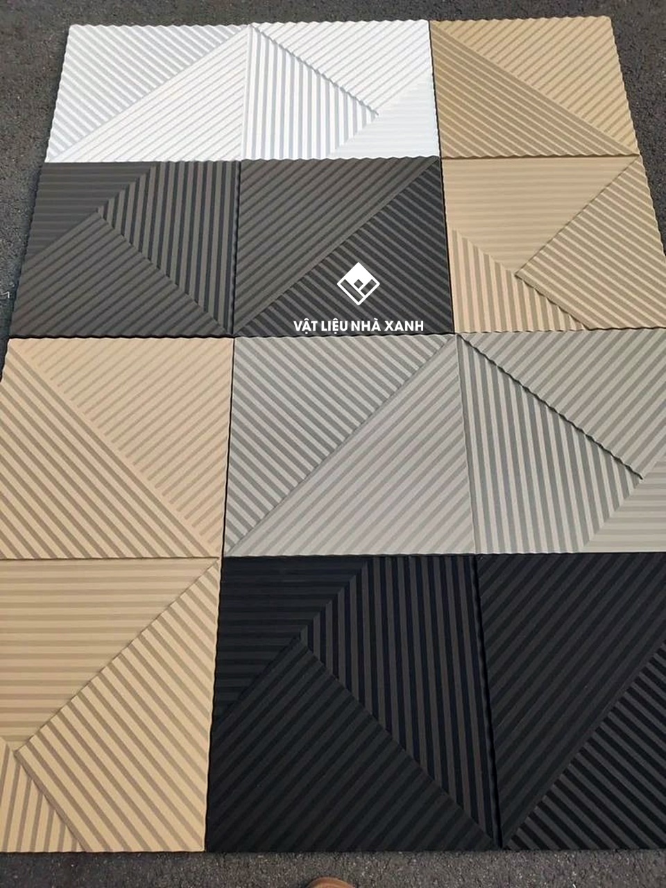 tam op tuong PU 3d van mosaic tam giac 15