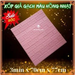 xop dan tuong gia gach mau hong nhat