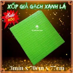 xop dan tuong gia gach mau xanh la
