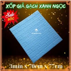 xop dan tuong gia gach mau xanh ngoc
