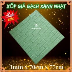xop dan tuong gia gach mau xanh nhat