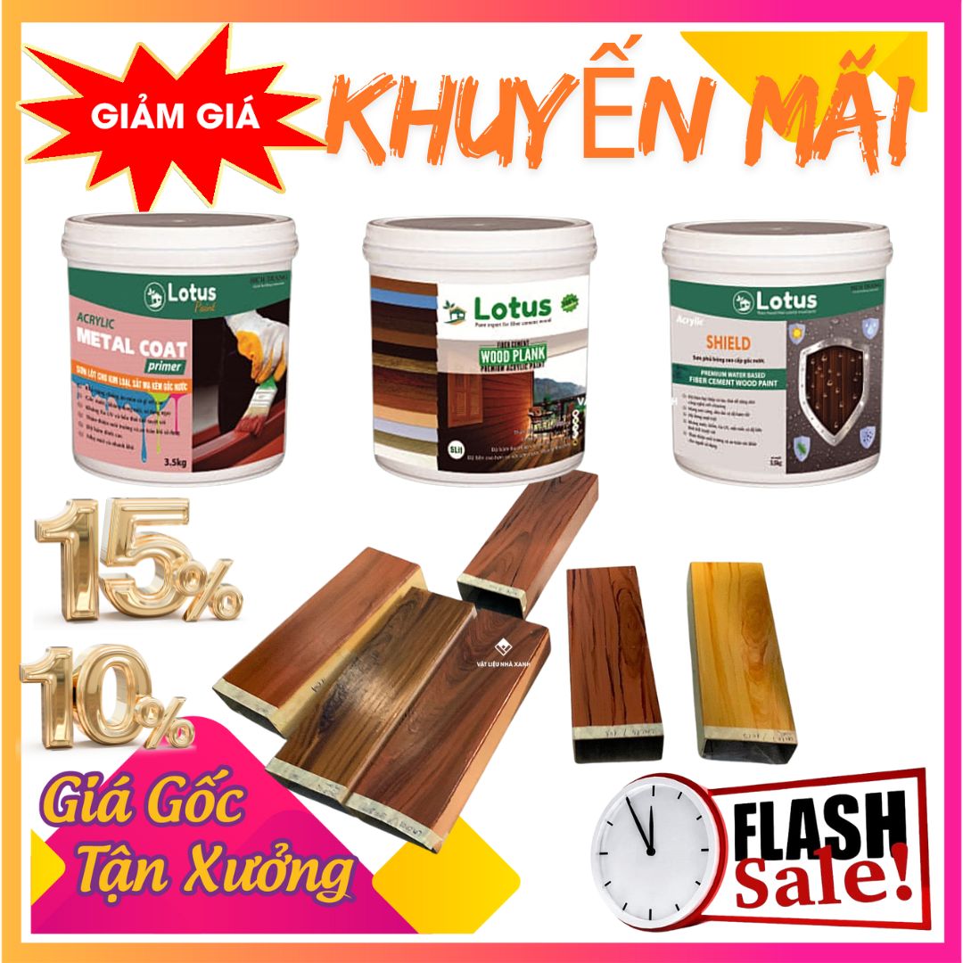 Sơn Lót Trên Sắt Mạ Kẽm Lotus Metal Coat Primer Gốc Nước 11 gia son lotus khuyen mai