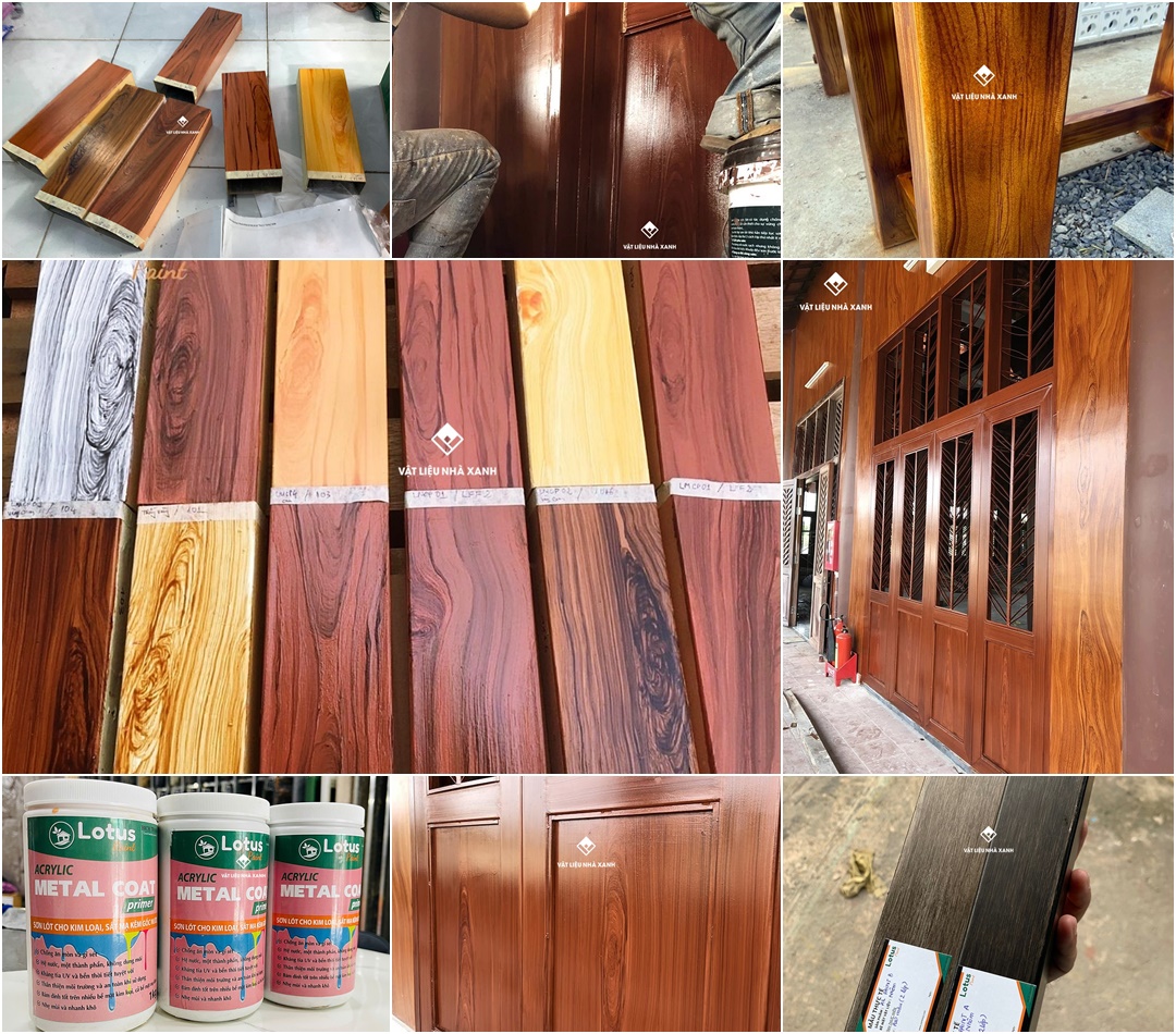 Sơn Tạo Vân Gỗ Lotus Wood Plank Paint 17 son tao van go tren sat ma kem