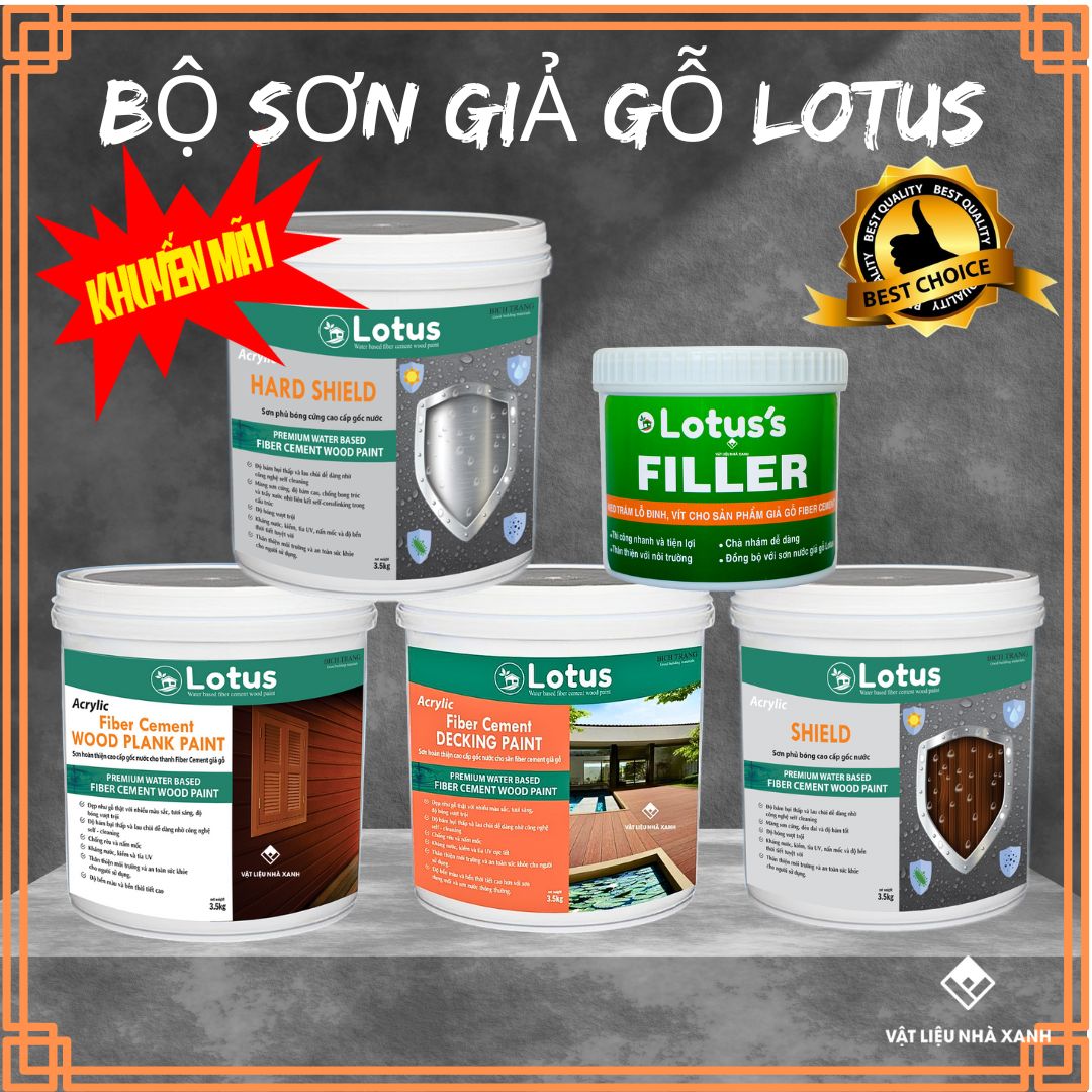 Sơn Giả Gỗ Trên Tường Xi Măng Bề Mặt Cột Bê Tông 4 bo son gia gia go lotus