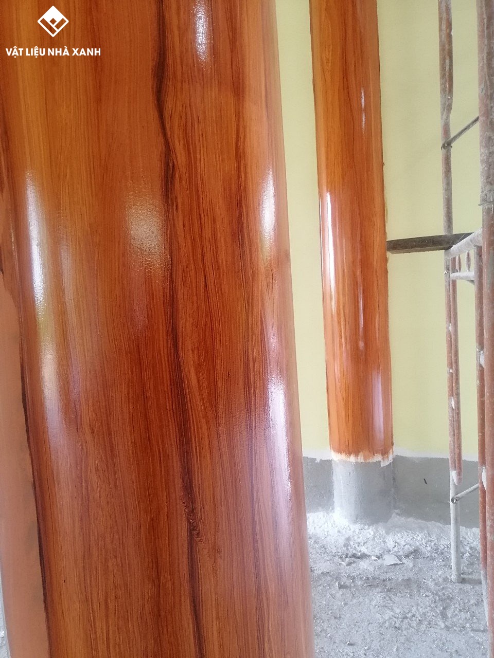 Sơn Giả Gỗ Trên Tường Xi Măng Bề Mặt Cột Bê Tông 13 ky thuat son gia go 14 1