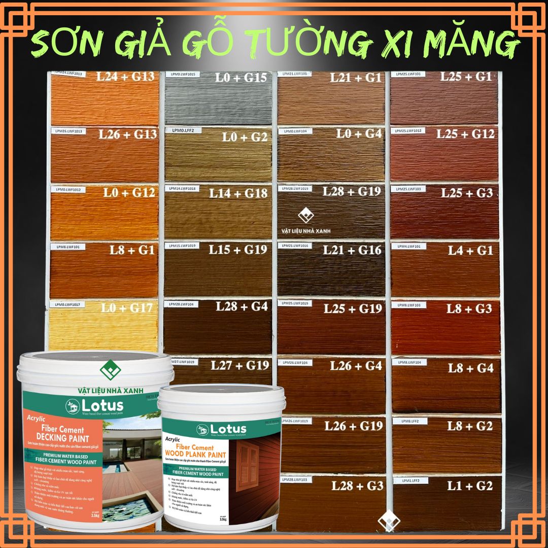 Sơn Giả Gỗ Trên Tường Xi Măng Bề Mặt Cột Bê Tông