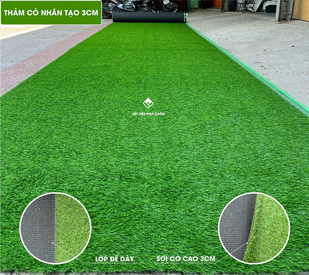 Thảm Cỏ Nhân Tạo 3cm 21 tham co nhan tao 3cm UV 15 mui 10