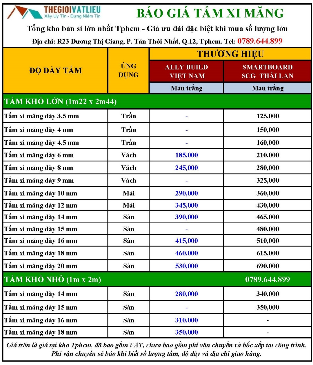 Bao gia tam xi mang lot san lam vach tran nha xanh 2026