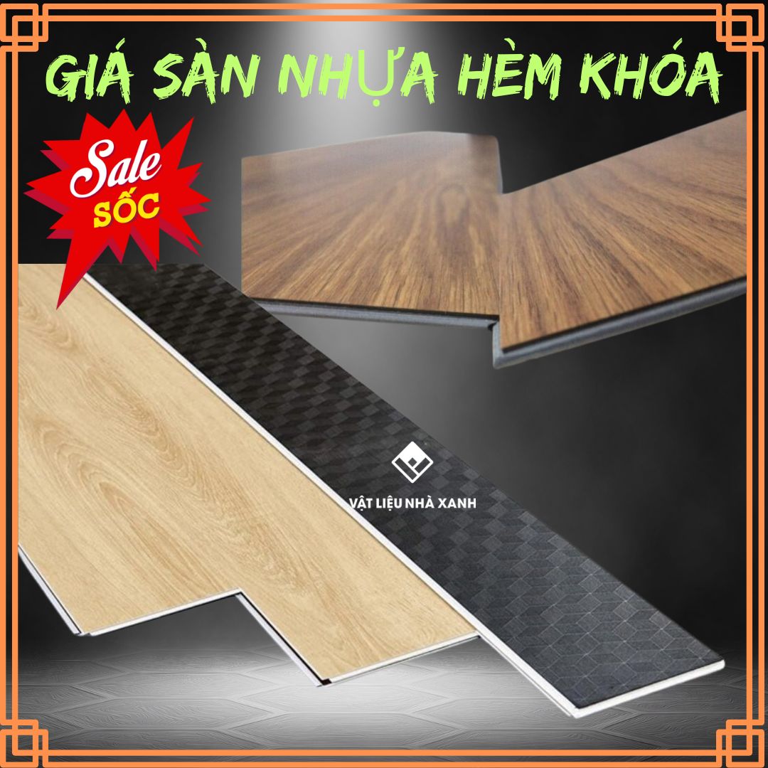 Sàn Nhựa Hèm Khóa 8mm SGS Plus Giả Gỗ Có Đế IXPE 39 san nhua hem khoa 8mm nha xanh 68